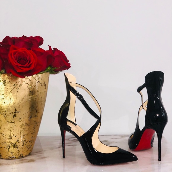 Christian Louboutin Shoes - Christian Louboutin Crossover Patent Leather Pumps